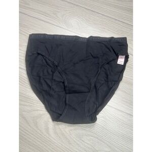 VICTORIAS SECRET Black Seamless High Leg Brief Panty Underwear Size M